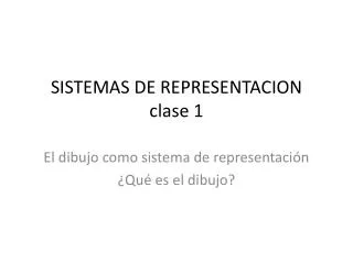 sistemas de representacion clase 1