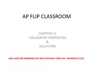 AP FLIP CLASSROOM