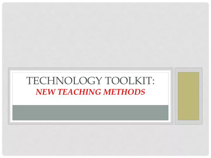 technology toolkit new teaching methods