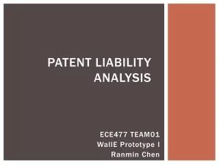 Patent liability ANALYSIS