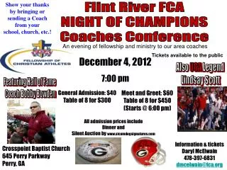 Featuring Hall of Fame Coach Bobby Bowden