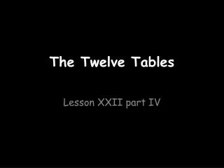 The Twelve Tables
