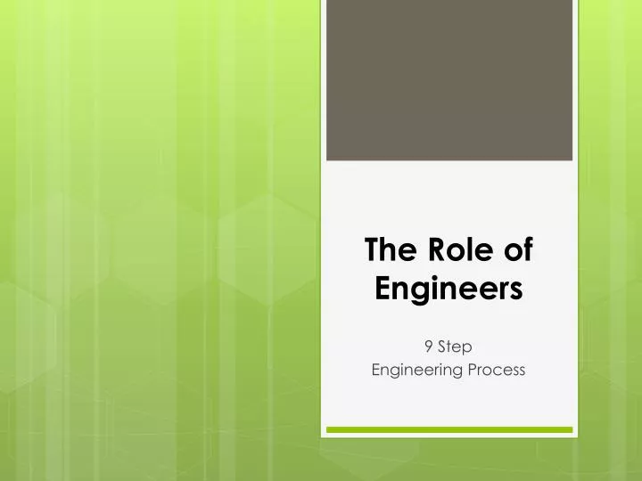 the role of engineers