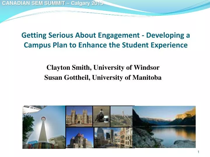 getting serious about engagement developing a campus plan to enhance the student experience