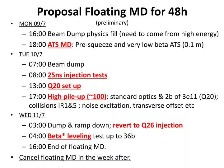 proposal floating md for 48h preliminary