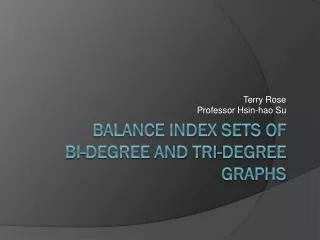 balance Index Sets of Bi-degree and Tri-degree Graphs