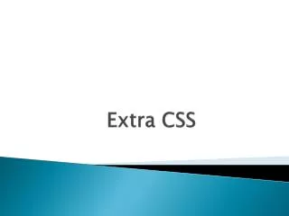 Extra CSS
