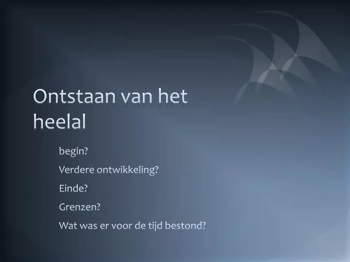 ontstaan van het heelal