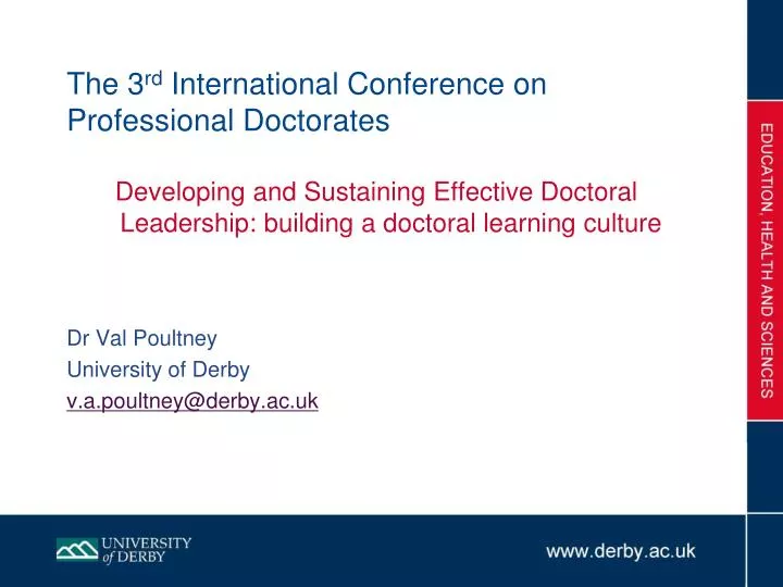 the 3 rd international conference on professional doctorates
