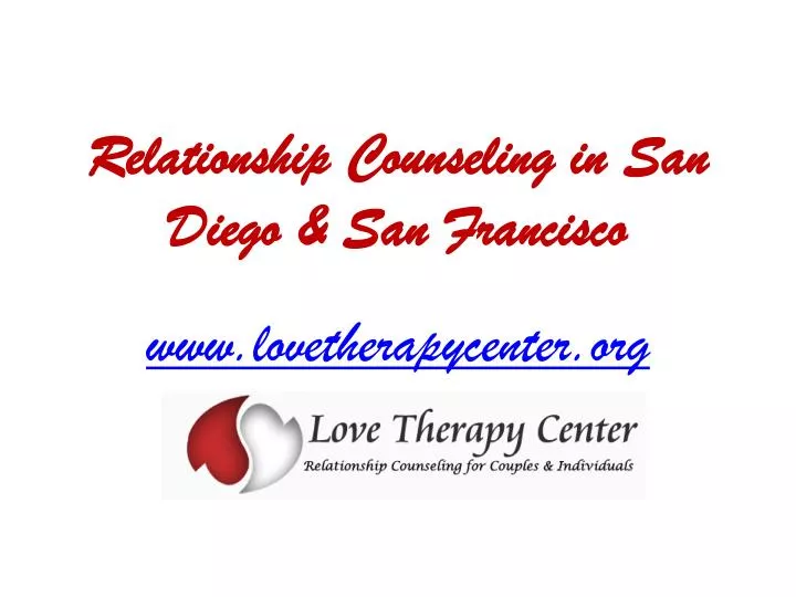 relationship counseling in san diego san francisco