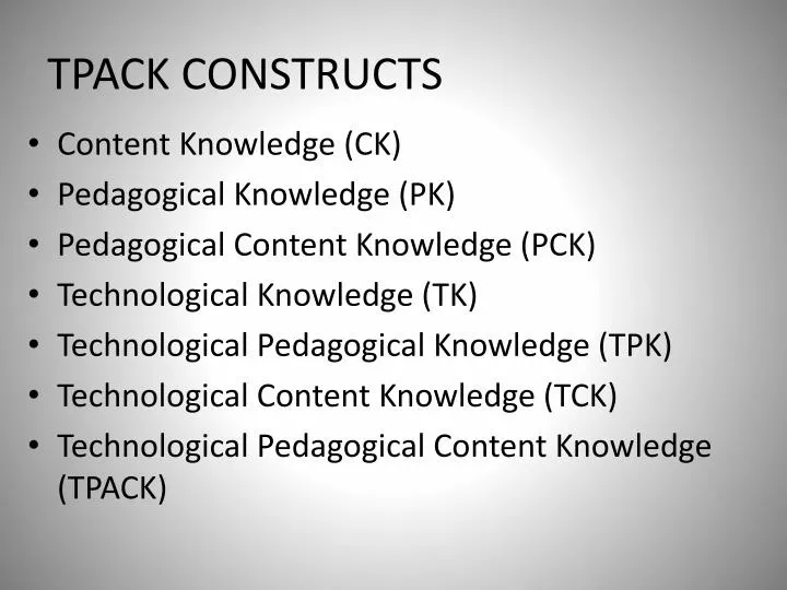 tpack constructs