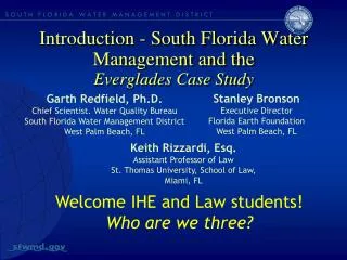 Introduction - South Florida Water Management and the Everglades Case Study