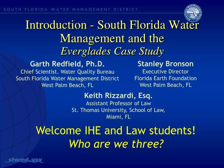 introduction south florida water management and the everglades case study