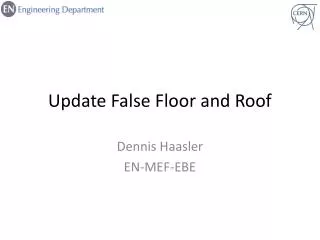 Update False Floor and Roof