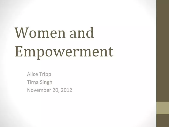 women and empowerment