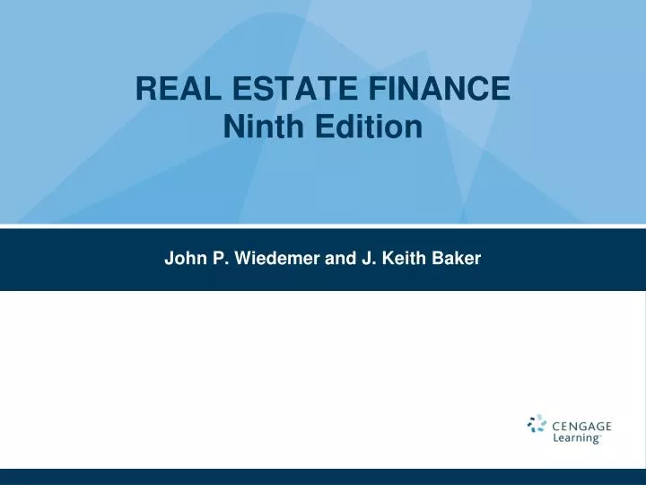 real estate finance ninth edition