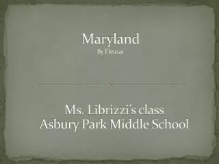 Maryland By Eleazar