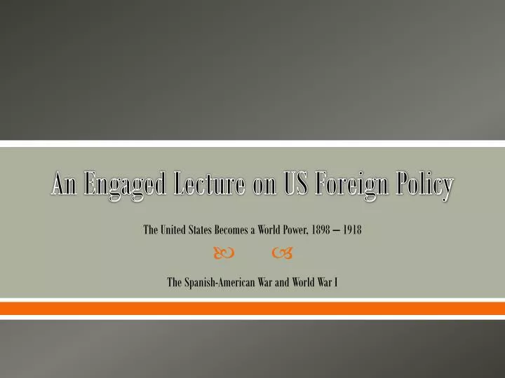 an engaged lecture on us foreign policy