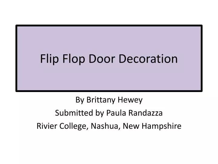 flip flop door decoration