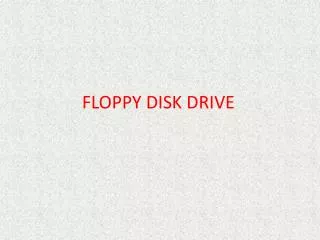 floppy disk drive