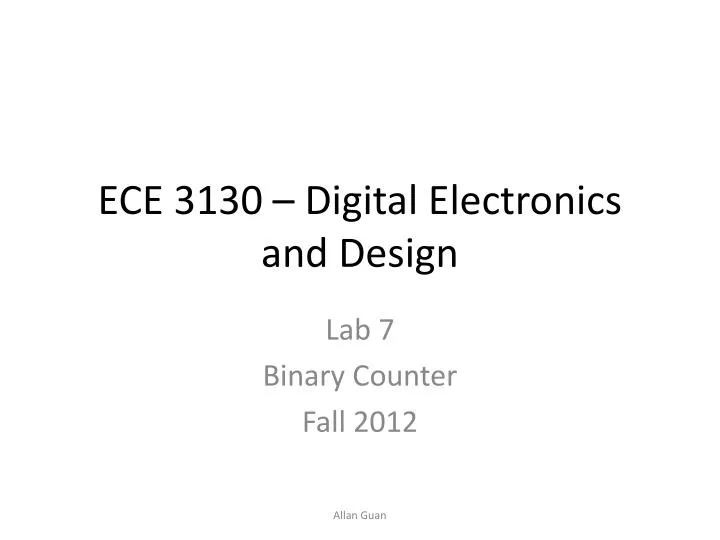 ece 3130 digital electronics and design