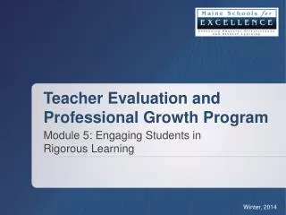 Teacher Evaluation and Professional Growth Program