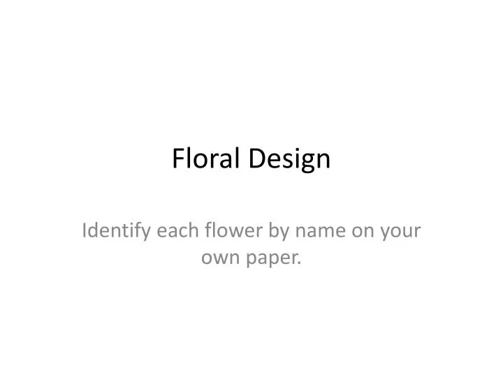 floral design