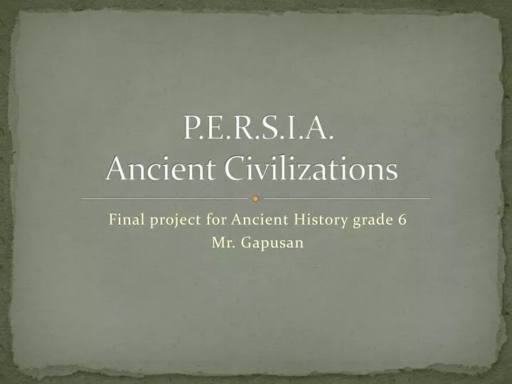 p e r s i a ancient civilizations