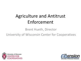 Agriculture and Antitrust Enforcement