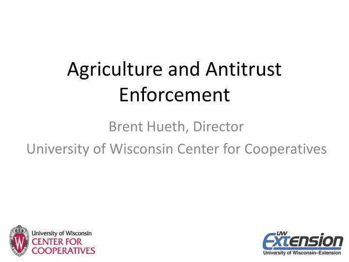 agriculture and antitrust enforcement