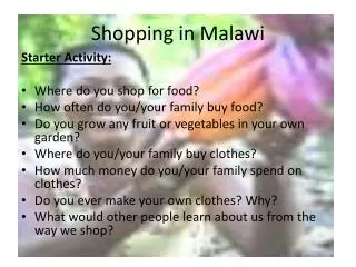 Shopping in Malawi