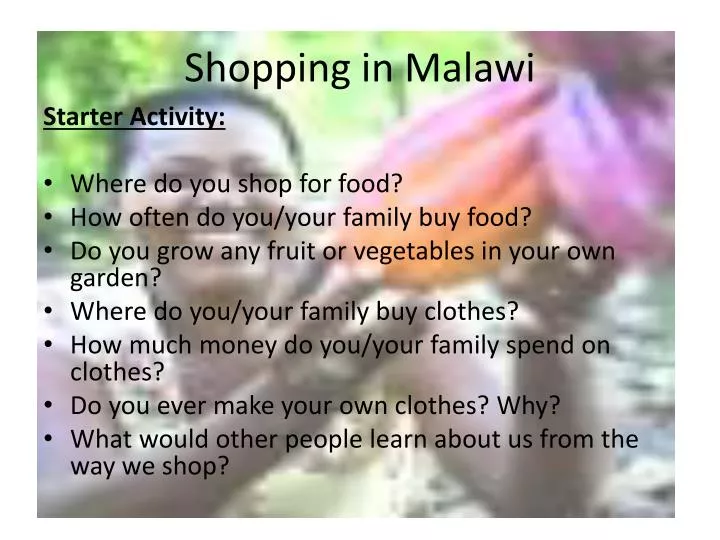 shopping in malawi