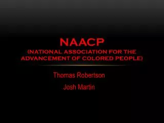 NAACP (National Association for the Advancement of Colored People)