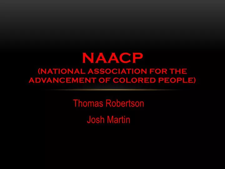 naacp national association for the advancement of colored people