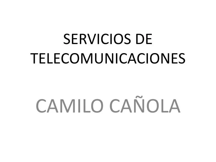 servicios de telecomunicaciones