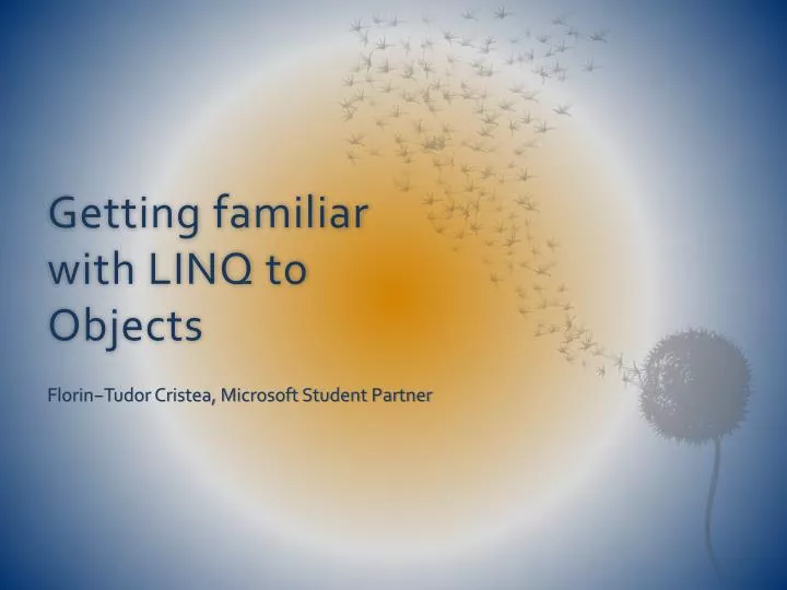 getting familiar with linq to objects