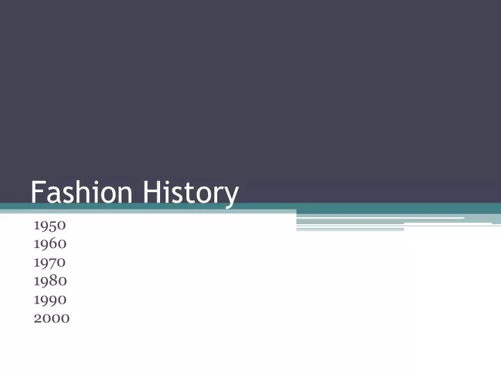 fashion history