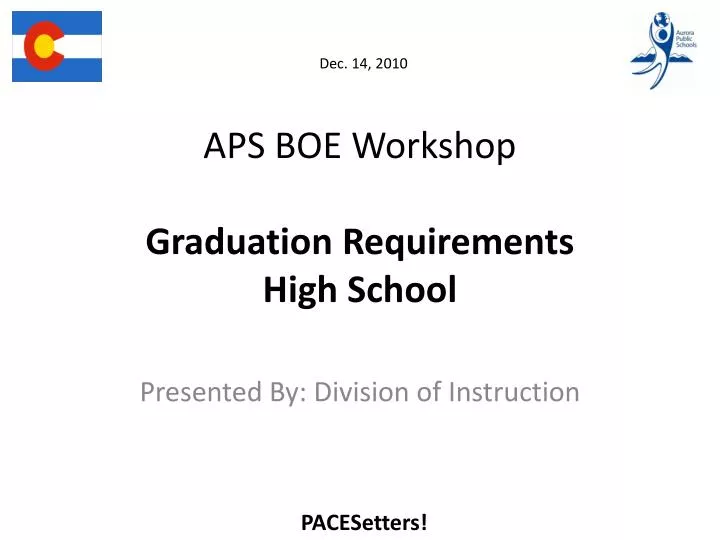 dec 14 2010 aps boe workshop graduation requirements high school