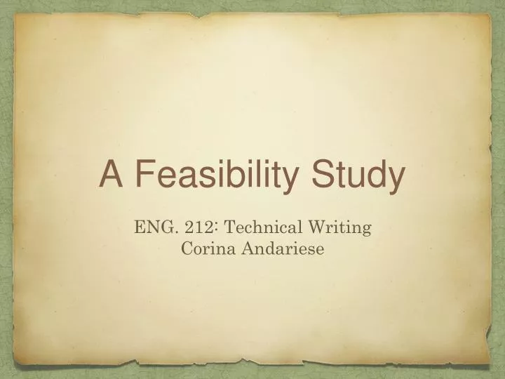 a feasibility study