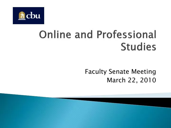 online and professional studies