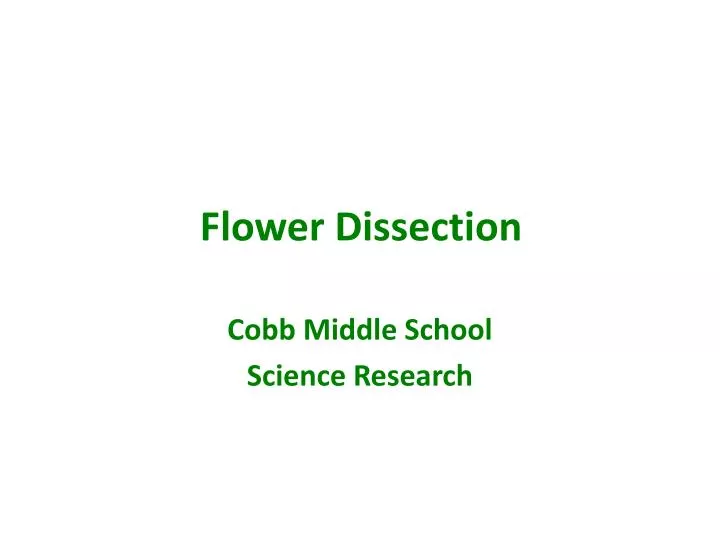 flower dissection