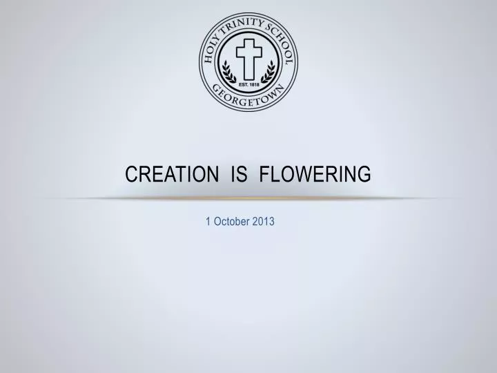 creation is flowering