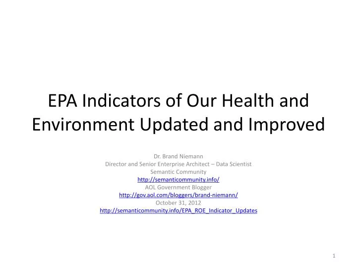 epa indicators of our health and environment updated and improved