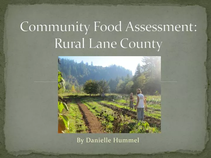 community food assessment rural lane county