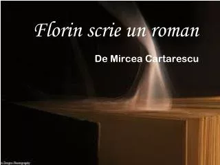 florin scrie un roman
