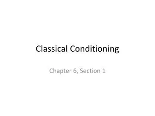 Classical Conditioning