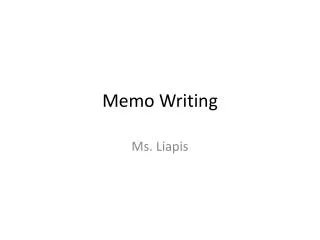memo writing