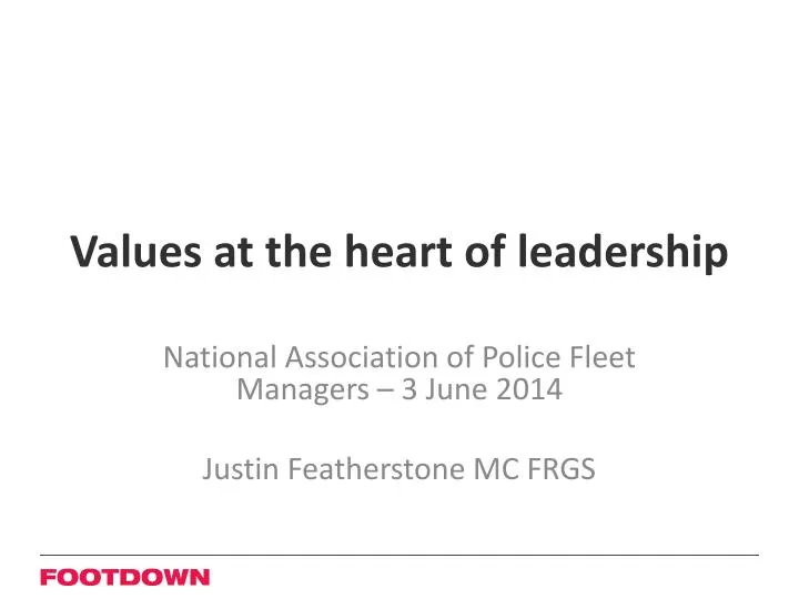 values at the heart of leadership