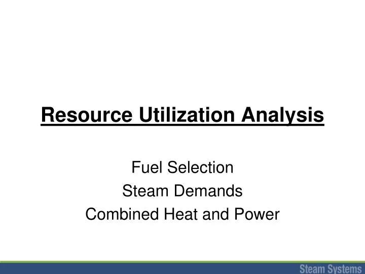 resource utilization analysis