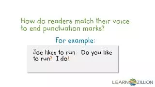 How do readers match their voice to end punctuation marks?